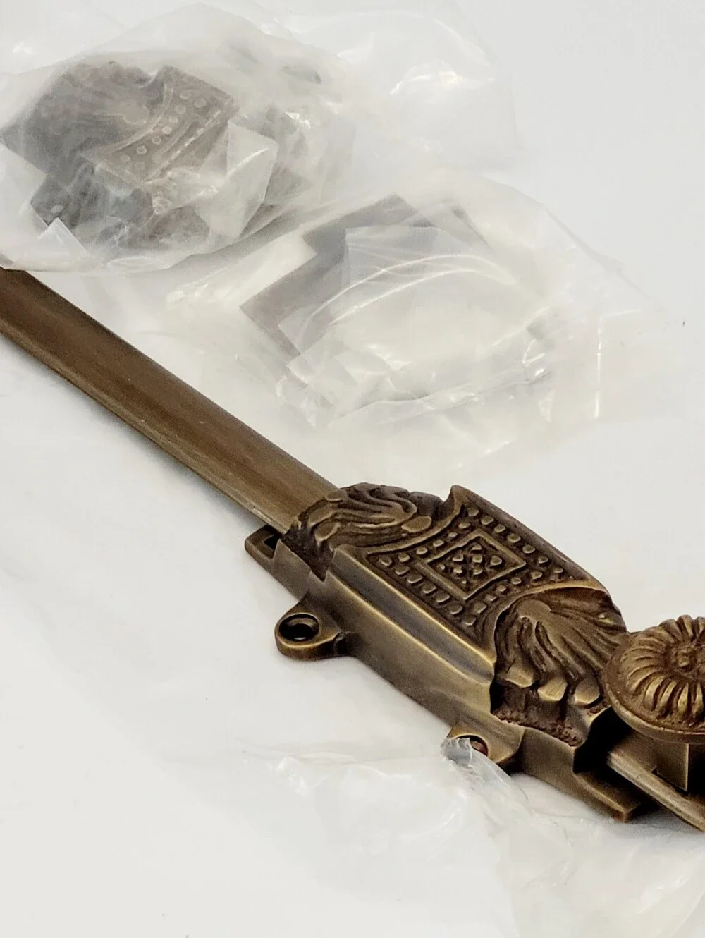 3Pcs Antique Looking Brass 12in Slide Bolt Latch/Door/Gate/Cabinet/Security Lock